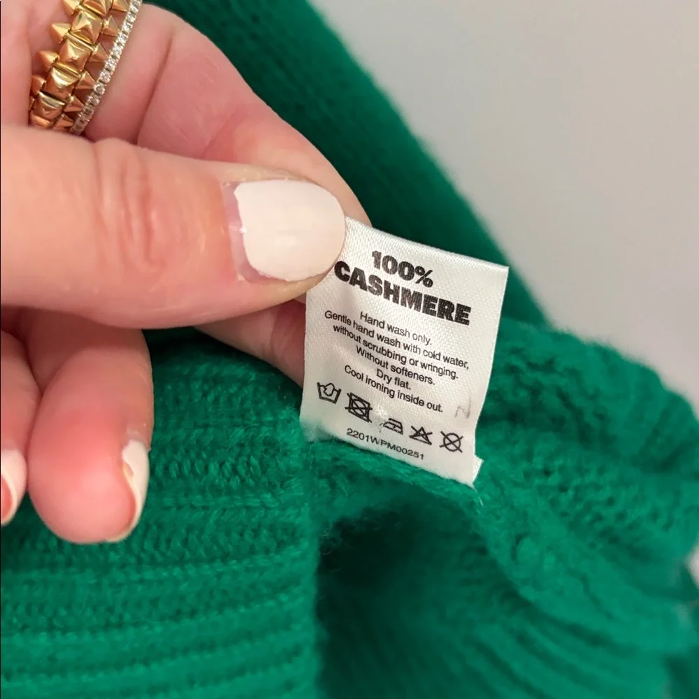 From Future 100% Cashmere Green Mock Turtleneck Sweater - Picture 13 of 14